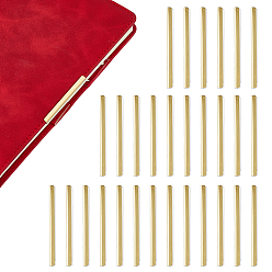 Golden 30Pcs 430 Stainless Steel Notebook Edge Clips, Golden, 50x5x4mm