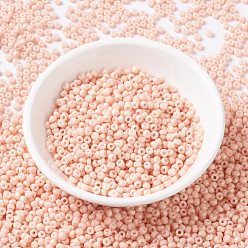 (RR3327) Окрашенный Непрозрачный Лосось Миюки круглые бусины рокайль, японский бисер, (rr 3327) окрашенный непрозрачный лосось, 8/0, 3 мм, отверстие : 1 мм, Около 2111~2277 шт / 50 г