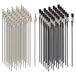 (52) Непрозрачная лаванда 60 шт. 2 цвета железные зажимы типа «крокодил», для окраски объекта, разноцветные, 185x2 мм, 30 шт / цвет