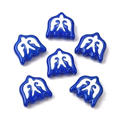 Синий Бусины из стеклянной эмали, окрашенные методом запекания, птица, синие, 19x20x7.5 мм, отверстие : 1.6 мм