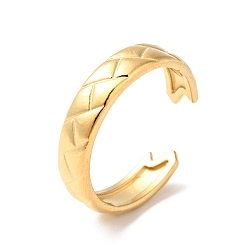 Золотой Ионное покрытие (ip) 304 открытое манжетное кольцо из нержавеющей стали для мужчин и женщин, золотые, размер США 9 (18.9 мм)