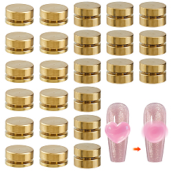 Doré  24 pièces 2 styles alliage 3 roulement rotatif pour nail art, plat rond, or, 0.5x0.25~0.35mm, 12 pcs / style