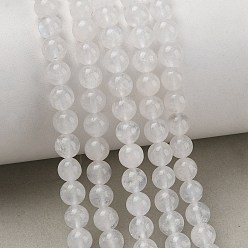 Rainbow Moonstone Бусины из натурального радужного лунного камня, гладкий круглый, класс А, 5~6 мм, отверстие : 0.7 мм, около 71~73 шт / нитка, 15.55'' (39.5 см) ~ 15.75'' (40 см)