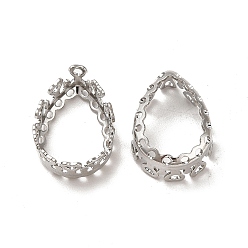 Платина Латунные настройки для размещения кабошонов, открытая задняя панель, полая слеза с сердцем, платина, лоток : 14x10.5 мм, 15.5x12x6.5 мм