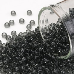 (9B) Transparent Gray TOHO Round Seed Beads, Japanese Seed Beads, (9B) Transparent Gray, 8/0, 3mm, Hole: 1mm, about 222pcs/bottle, 10g/bottle