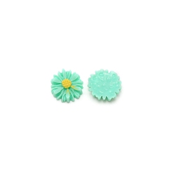 Frühlingsgrün Undurchsichtigen Cabochons, Sonnenblume, Frühlingsgrün, 13.5x4 mm