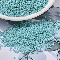 (DB1595) Matte Opaque Sea Opal AB MIYUKI Delica Beads, Cylinder, Japanese Seed Beads, 11/0, (DB1595) Matte Opaque Sea Opal AB, 1.3x1.6mm, Hole: 0.8mm, about 2000pcs/bottle, 10g/bottle