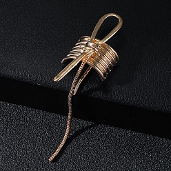 Золотой Манжеты для волос из сплава, Ужасная катушка, для укладки волос, бантом, золотые, 125x30 мм