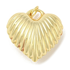 Настоящее золото 18K Стойки обшивки латунные подвески, долговечный, без свинца и без кадмия, сердце прелести, реальный 18 k позолоченный, 25~26x25x11.5~12 мм, отверстие : 4 мм