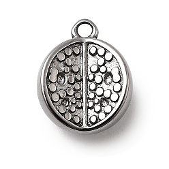 Pomegranate 304 подвески из нержавеющей стали, фруктовые прелести, цвет нержавеющей стали, гранат, 12x9.5x7 мм, отверстие : 1.4 мм