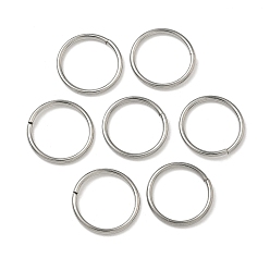 Stainless Steel Color Tarnish Resistant 304 Stainless Steel Open Jump Rings, Saw Cut Seamless Round, Stainless Steel Color, 14x1.2mm, 17 Gauge, Inner Diameter: 11.6mm, about 800pcs/bag