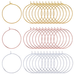 (52) Непрозрачная лаванда Латунные бокалы, Обручальные серьги, разноцветные, 25x0.8 мм, 150 шт / комплект