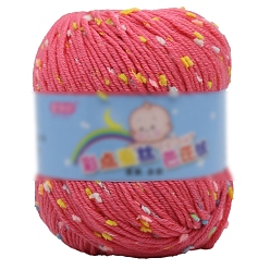 Лосось Полиэфирная пряжа, твидовая пряжа, для свитера-шапки, для вязания крючком принадлежности, salmon, 2 мм, около 85.30 ярдов (78 м) / моток