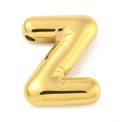 Letter Z Ионное покрытие (ip) 304 подвески из нержавеющей стали, шарм-буква, золотые, Письмо Z, 19.5x15.5x5 мм, отверстие : 1.5 мм
