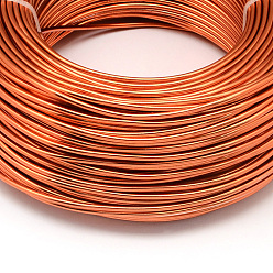 Orange Red Round Aluminum Wire, Bendable Metal Craft Wire, for DIY Jewelry Craft Making, Orange Red, 9 Gauge, 3.0mm, 25m/500g(82 Feet/500g)