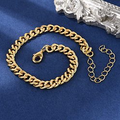 Настоящее золото 18K Браслеты-цепочки из латуни для женщин и мужчин, стойки покрытие, долговечный, без свинца и без кадмия, реальный 18 k позолоченный, 7-5/8 дюйм (19.5 см)