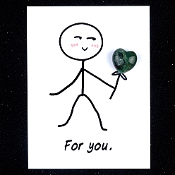 (RRHB277) Кристалл на подкладке из медово-бежевого цвета Украшения в форме сердца из натурального индийского агата, с бумажными карточками, фигурка для украшения дома, энергетический камень рейки для исцеления, 15 мм