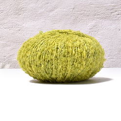 Желто-Зеленый Пряжа из шерсти и полиэстера, для ткачества, вязание крючком, желто-зеленый, 0.5 мм, 200м/моток