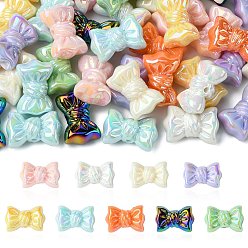 (52) Непрозрачная лаванда 45шт 9 цвета УФ-покрытие непрозрачные акриловые бусины, радужный, бантом, разноцветные, 16x24x11.5 мм, отверстие : 2 мм, 5 шт / цвет