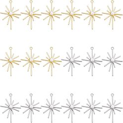 (52) Непрозрачная лаванда 20 шт 2 цвета подвески из сплава, с акриловой жемчужные бусины, Сияющая звезда, разноцветные, 42.5x31.5x7 мм, отверстие : 2 мм, 10 шт / стиль