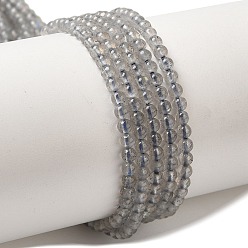 Лабрадорита Природные лабрадорита бисер нитей, круглые, 2~2.5 мм, отверстие : 0.5 мм, около 170~220 шт / нитка, 15.16~15.75'' (38.5~40 см)