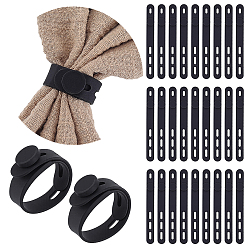 Black 30Pcs Cable Ties, Reusable Silicone Cable Straps, Black, 118x12x1.5~9mm