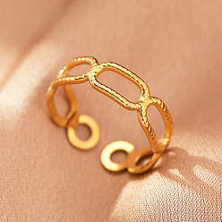 Oval 304 из нержавеющей стали манжеты кольца, золотые, овальные, внутренний диаметр: 15~20 мм