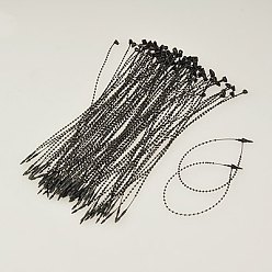 Black PP Cable Ties, Tie Wraps, Zip Ties Black, about 190mm long, 1000pcs/bag