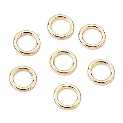 Light Gold Brass Linking Rings, Round Rings, Long-Lasting Plated, Rack Plating, Light Gold, 6x1mm, Inner Diameter: 4mm