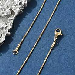 Золотой 304 из нержавеющей стали змей цепи ожерелья, с омаром застежками, золотые, 17.7 дюйм (45 см), 1 мм