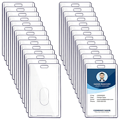 Прозрачный 140шт пластиковая идентификационная карта, вертикальный пластиковый держатель именной карточки-ключа, прозрачные, 104.5x65x5.5 мм, отверстие : 4x14.6 мм