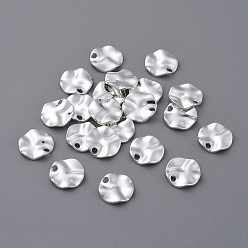 925 Sterling versilbert Messing Charme, langlebig überzogen, Lotusblatt, 925 Sterling versilbert, 10x1.5 mm, Bohrung: 1.4 mm
