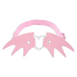 Pink Искусственная кожа сердце крыло сплав цепь нога, готическая цепь на бедро для женщин, розовые, 440 мм