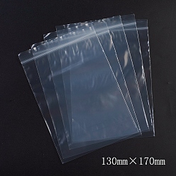 White Plastic Zip Lock Bags, Resealable Packaging Bags, Top Seal, Self Seal Bag, Rectangle, White, 19x13cm, Unilateral Thickness: 2.1 Mil(0.055mm), 100pcs/bag
