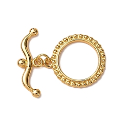 Настоящее золото 18K Латуни Переключить застежками, без никеля , стойки покрытие, кольцо, реальный 18 k позолоченный, 34.5 мм
