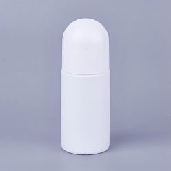 White 50ml PE Plastic Essential Oil Empty Roller Ball Bottles, with Screw Lid, White, 3.9x10.35cm, Capacity: 50ml(1.69 fl. oz)