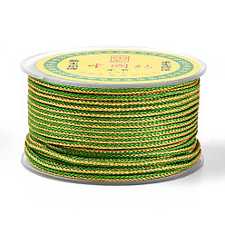 Зеленый лайм 11м поликоттоновый металлизированный плетеный шнур, для настенного крепления, ремесла, Подарочная упаковка, зеленый лайм, 2.5 мм, около 12.03 ярдов (11 м) / рулон