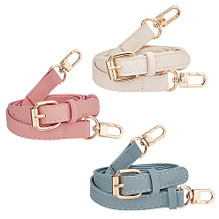 (52) Непрозрачная лаванда 3 шт 3 цвета искусственная кожа регулируемые ремни для сумки, с поворотной застежкой из сплава, разноцветные, 93.5~123 см, 1 шт / цвет