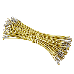 Желтый 120шт. круглый полиэстеровый эластичный шнур, с концами железа шнура, аксессуары для одежды, желтые, 2 мм