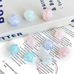 (52) Непрозрачная лаванда Прозрачные хрустящие акриловые европейские бусины, бусины с большим отверстием, разноцветные, 24.6x20 мм, отверстие : 4 мм