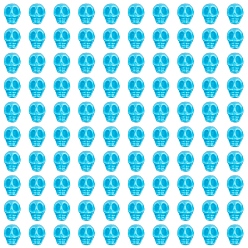 Темно-Голубой Наборы для самостоятельного изготовления эластичных браслетов на тему Хэллоуина, в том числе синтетические бирюзовые бусины с черепом, сильная эластичная нить, глубокое синее небо, 10x8x10 мм, отверстие : 1 мм, 100 шт / коробка