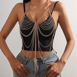 Золотой Многослойные литые кисточки сексуальные цепи для тела для ночного клуба пляжная вечеринка, золотые, 750 мм