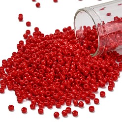 (45A) Opaque Cherry Тохо 8/0 круглые бусины, японский бисер, (45 а) непрозрачная вишня, 3 мм, отверстие : 1 мм, Около 1111 шт / 50 г