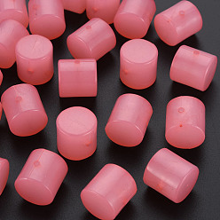 Salmon Imitation Jelly Acrylic Beads, Column, Salmon, 14.5x14.5mm, Hole: 1.8mm, about 200pcs/500g