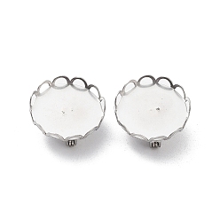 Нержавеющая Сталь Цвет Не тускнеет 304 основа для броши из нержавеющей стали, круглые, цвет нержавеющей стали, 16x3 мм, лоток : 15.5 мм