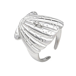 Color de Acero Inoxidable Componentes de anillos de acero inoxidable con forma de concha, con bucle, libre de deslustre, color acero inoxidable, 304 mm, agujero: 22 mm, 3x2 mm
