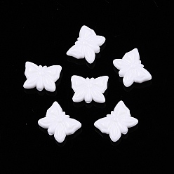 Белый Непрозрачные акриловые бусины, бабочка, белые, 11.5x14.5x5 мм, отверстие : 1.8 мм, Около 960 шт / 500 г
