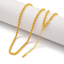 Real 24K Gold Plated Brass Wheat Chain Necklaces for Women, Real 24K Gold Plated, 19.72 inch(501mm)