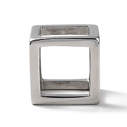 Stainless Steel Color Non-Tarnish 304 Stainless Steel Pendants, Cube Charms, Stainless Steel Color, 21x21x21mm, Inner Diameter: 15.5x15.5mm