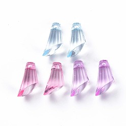 Mixed Color Transparent Acrylic Pendants, Torch Shapes, Mixed Color, 17x9x9mm, Hole: 1.8mm, about 970pcs/500g